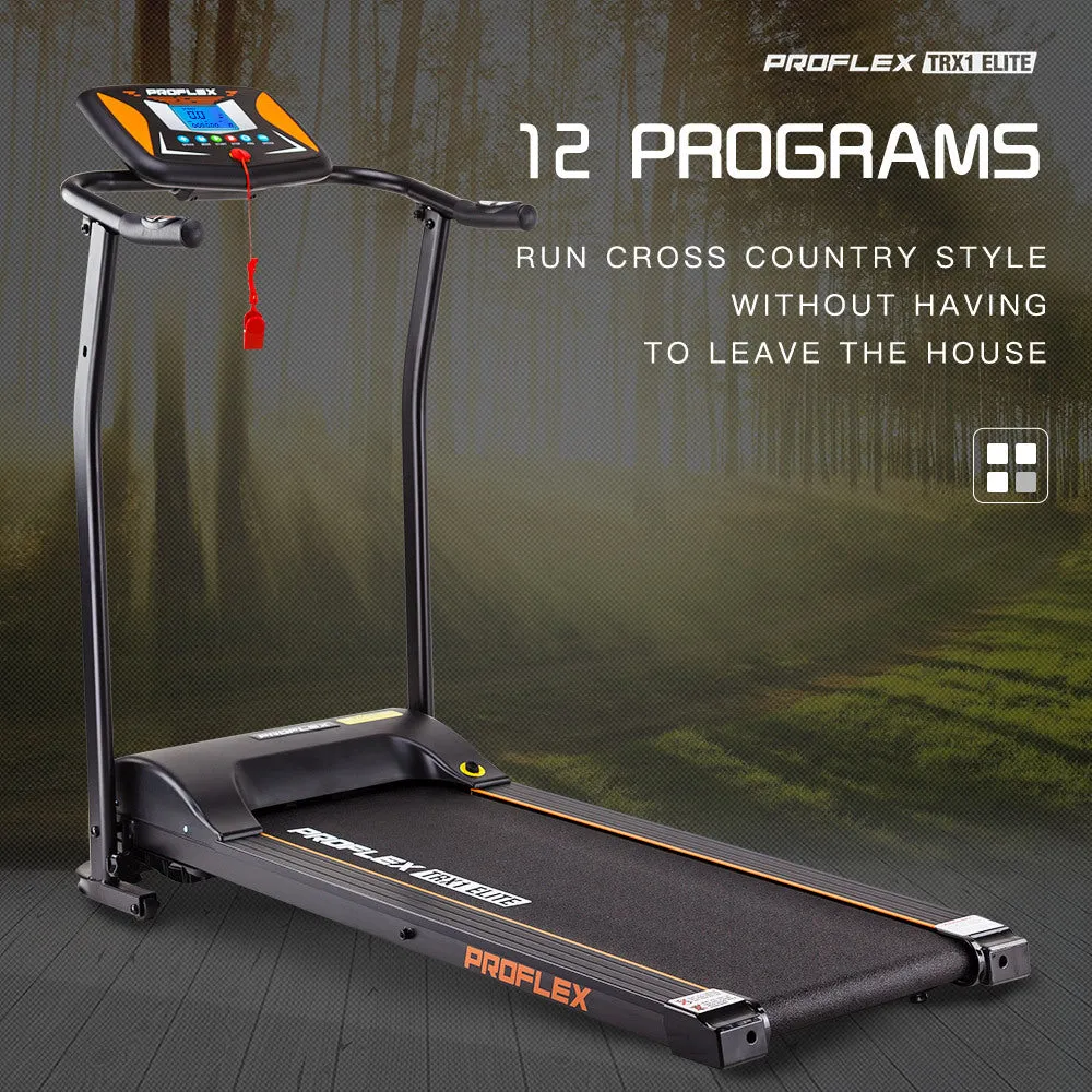 Elite 1.5HP Compact Electric Treadmill, 12 Programs - Proflex