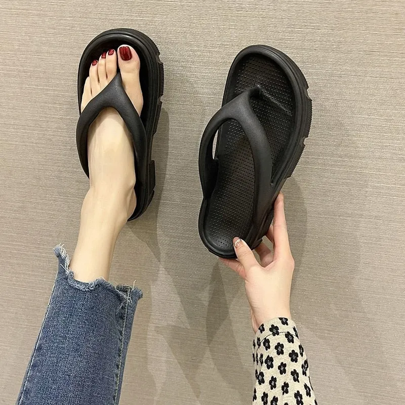 Everyday Basics Thick and Comfy Soles Platform Slippers