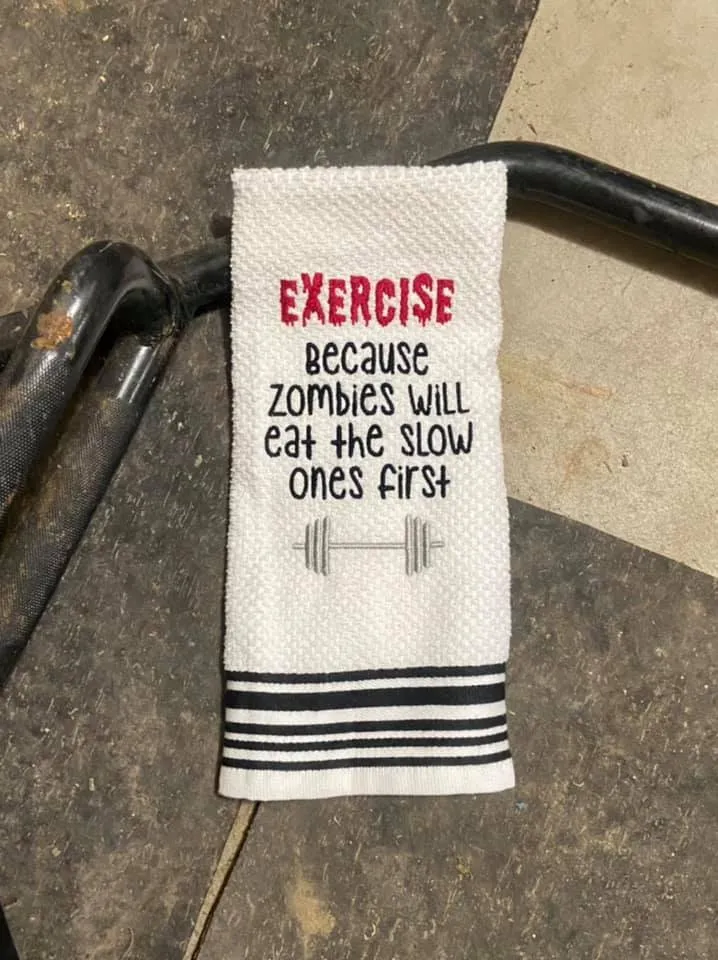 Exercise Because machine embroidery design (4 sizes included) DIGITAL DOWNLOAD