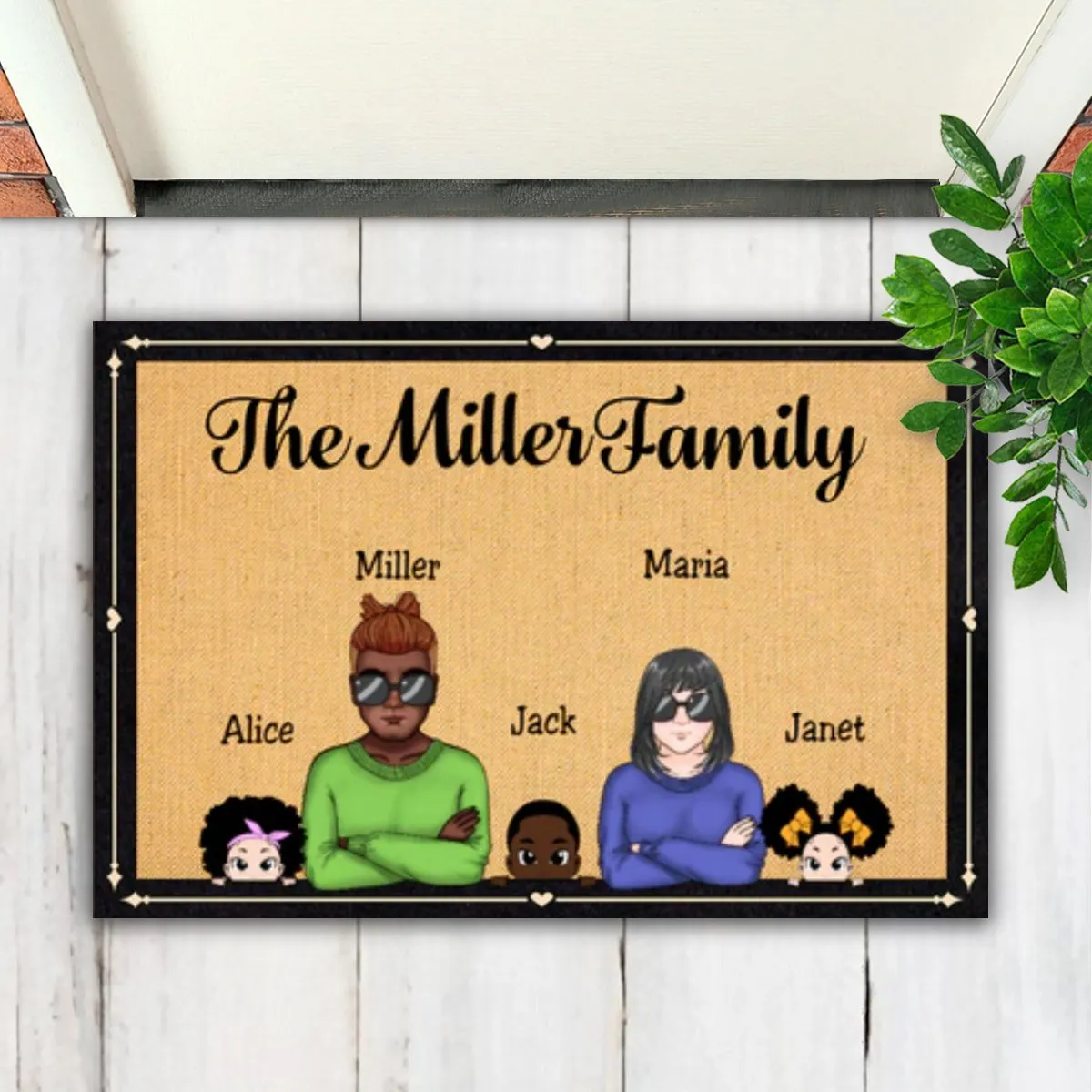 Family - The Family's Name - Personalized Door