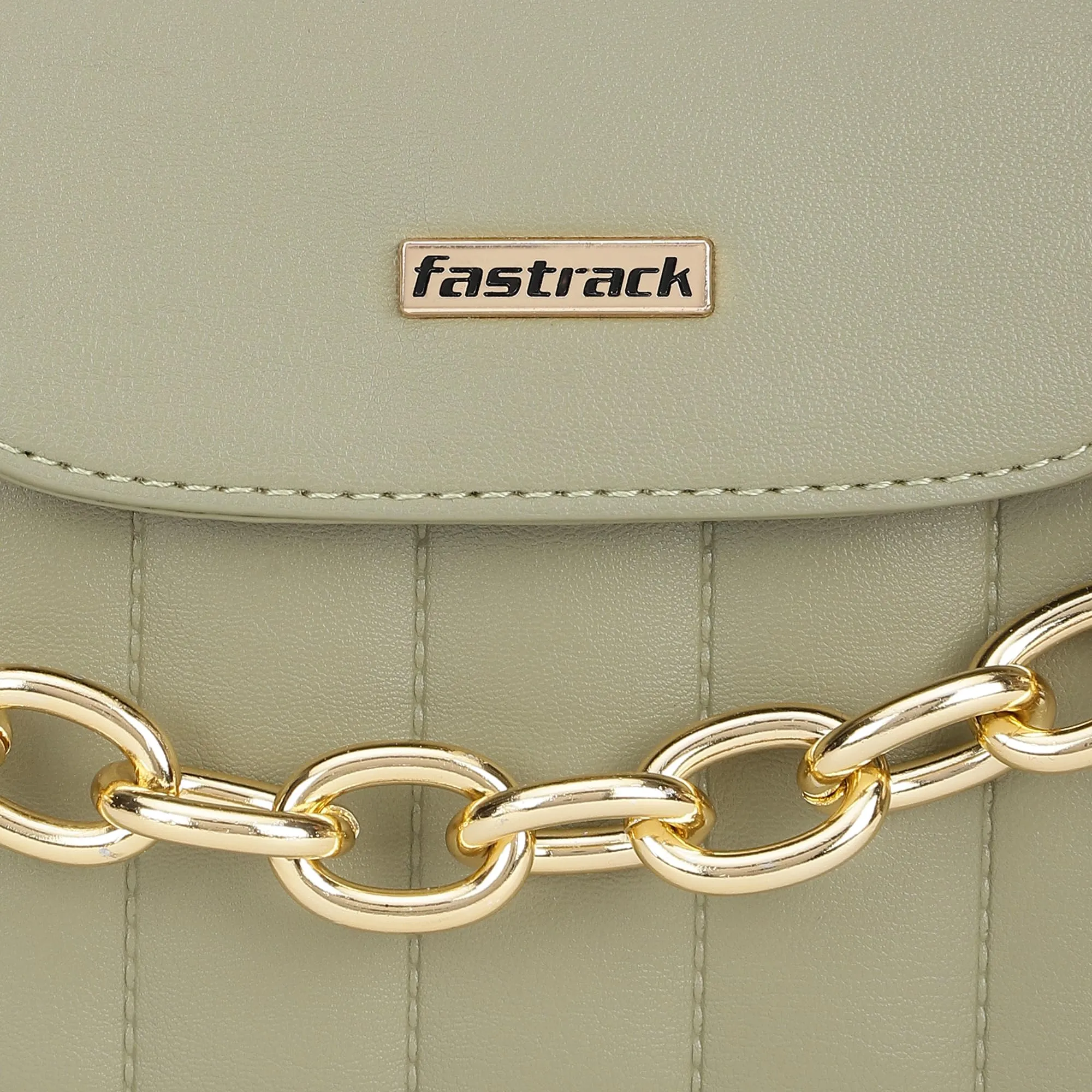 Fastrack Casual Sling Bag For Womens, Ladies And Girls | Crafted From Pu Leather, Olive