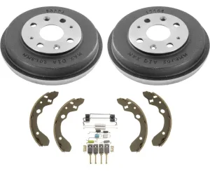 Fits 93-96 Ford Escort Tracer Mazda 323 (2) Rear Brake Drums Shoes Springs Kit