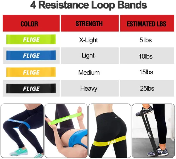 Flige Suspension Trainer Resistance Straps Workout bodyweight Training Kit Full Body Training Straps for Home Gym