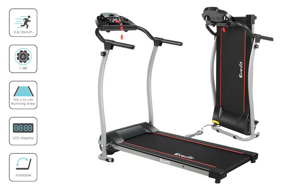 Foldable Electric Treadmill, 12 Programs, LCD Display - Everfit