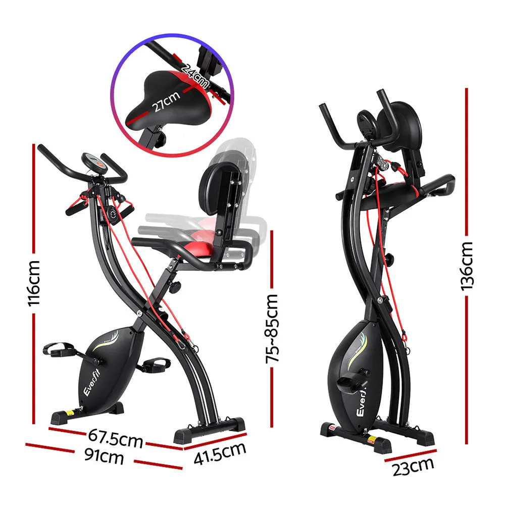 Foldable Magnetic X-Bike with 8 Levels & LCD Monitor, Everfit