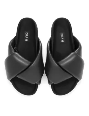 Foldy Puffy Slides, Black