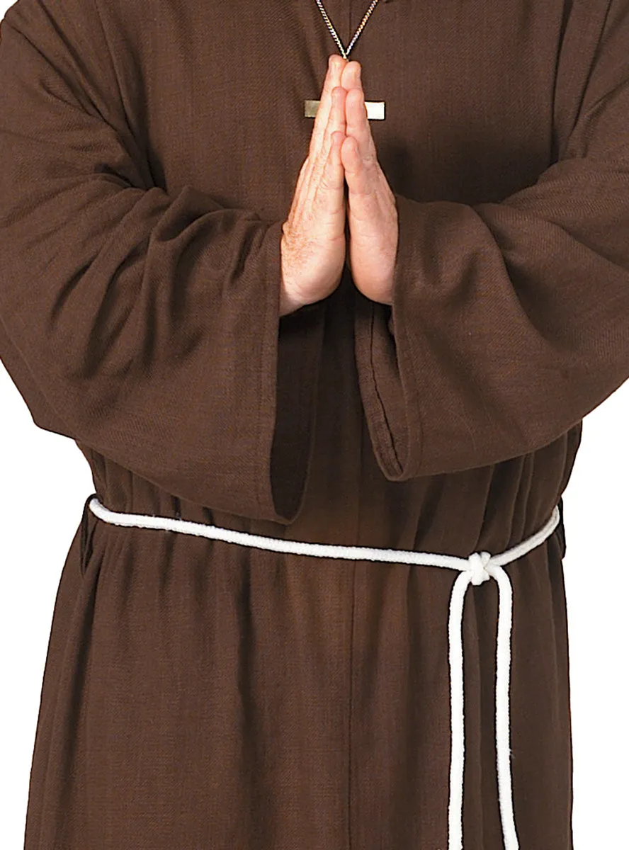 Friar Tuck Mens Medieval Monk Costume Robe