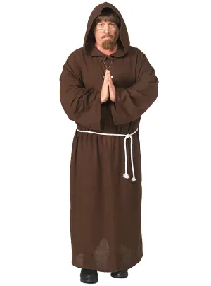 Friar Tuck Mens Medieval Monk Costume Robe