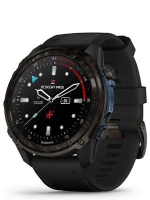 Garmin Descent Mk3i - 51mm Carbon DLC Titanium with Silicone Band