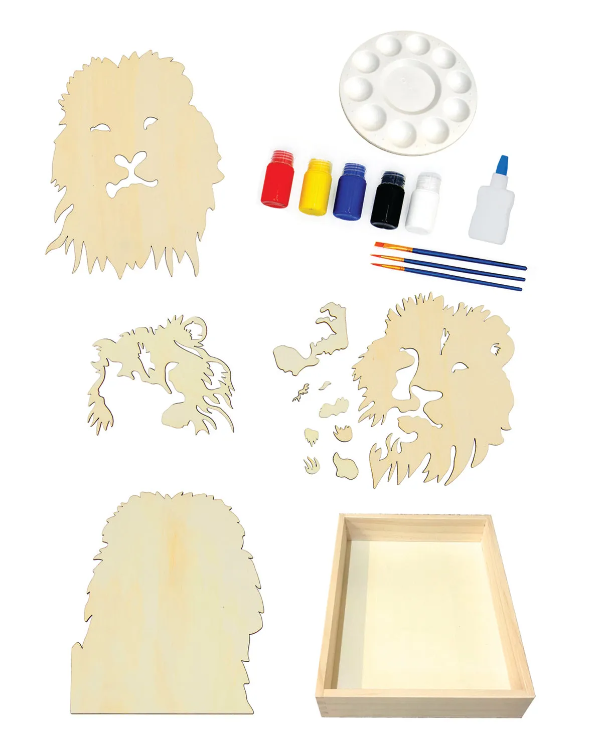 Get Stacked Paint & Puzzle Kit - Mighty Lion