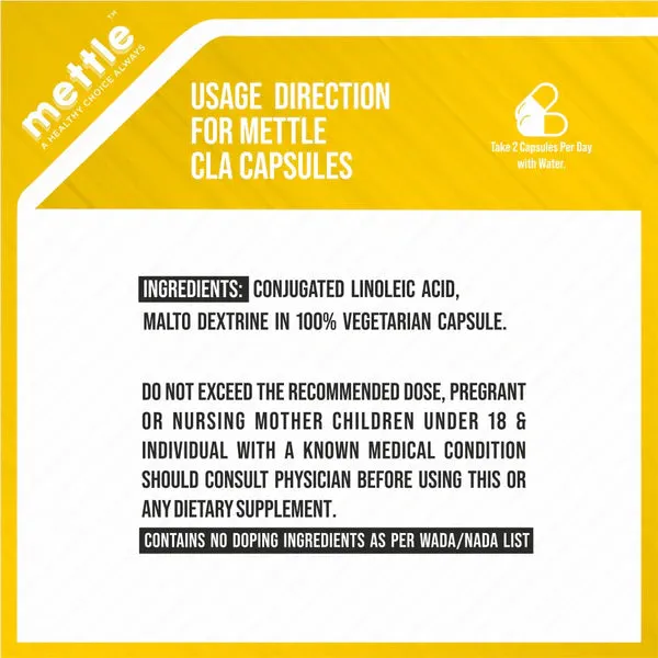 GetmyMettle CLA | In 100% Veg Capsules 1000 MG