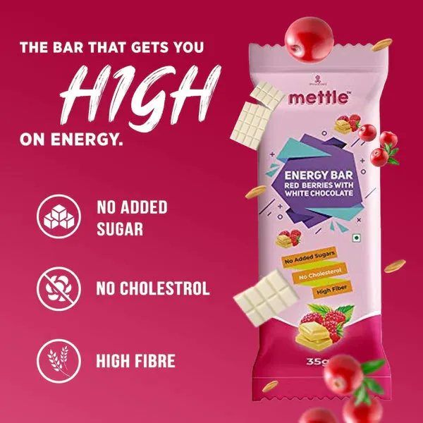 GetmyMettle Red Berries with White Chocolate Energy Bars