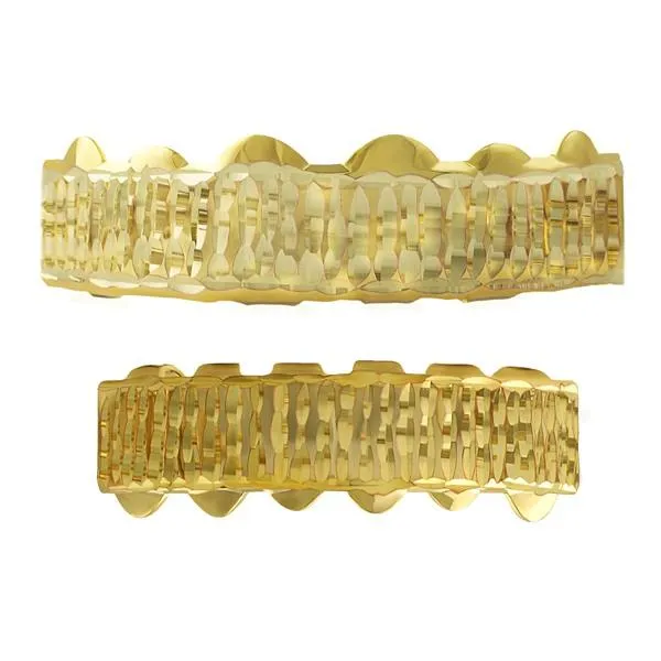 Gold Grillz Bar Diamond Cut Set