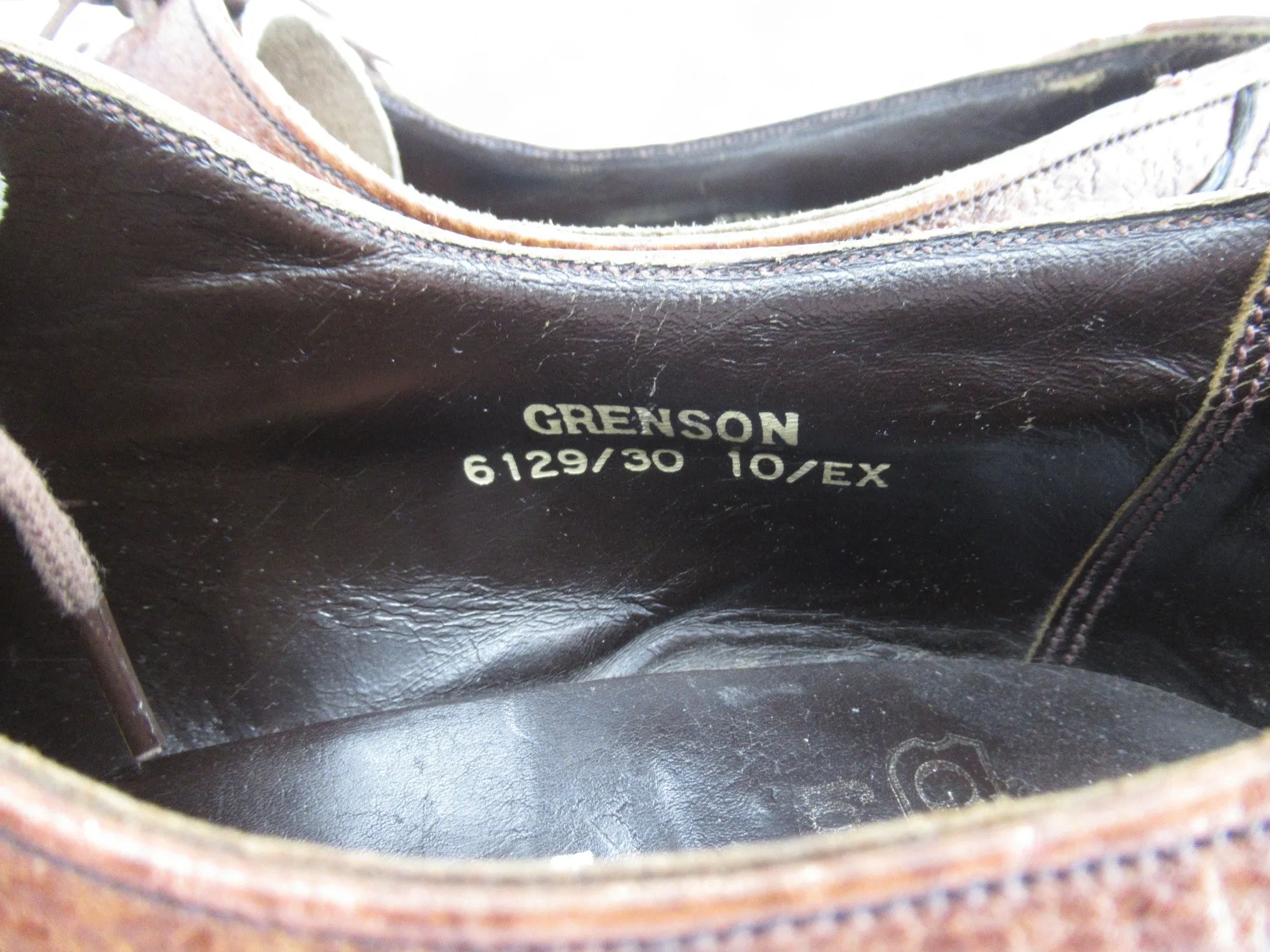 Grenson Vintage Leather Shoes UK 10 Brown Menswear | Preloved