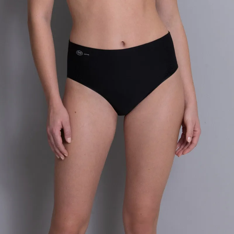 High Waist Sport Exercise Gym Short Black - Anita