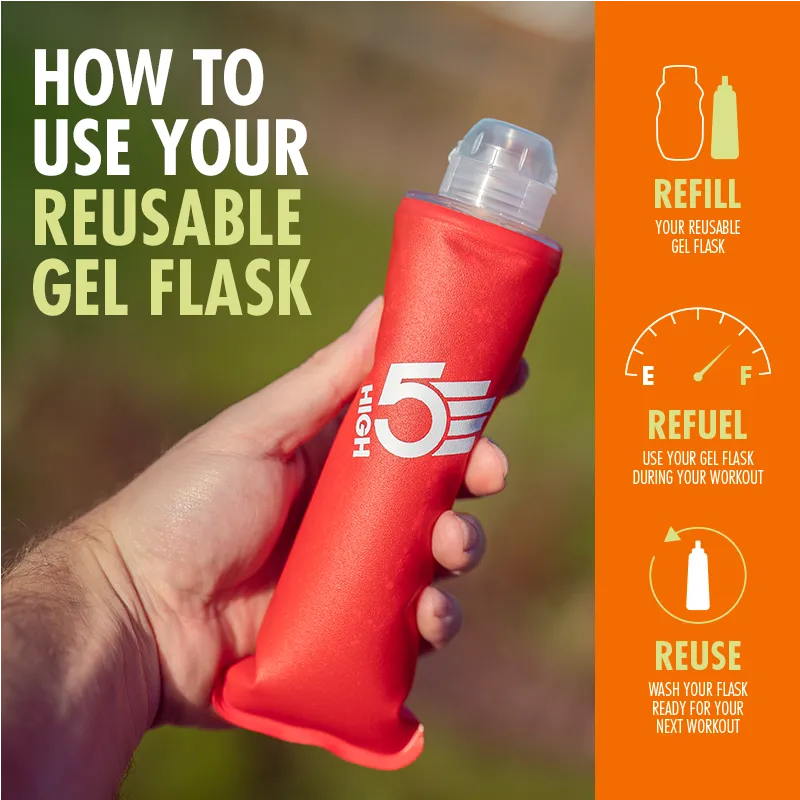 HIGH5 Gel Refill Bundle - 250ml Flask - Orange