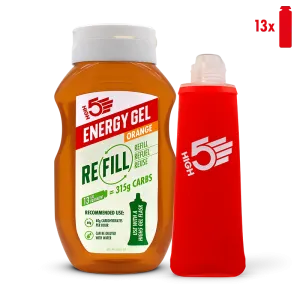 HIGH5 Gel Refill Bundle - 250ml Flask - Orange