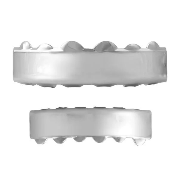 Hip Hop Grillz Bar Style Rhodium Set