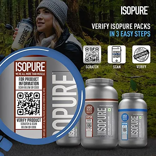 Isopure Whey Protein Isolate Powder (1 kg, Vanilla) with less than 1.5gm of Carbs and Vitamins for Immune Support