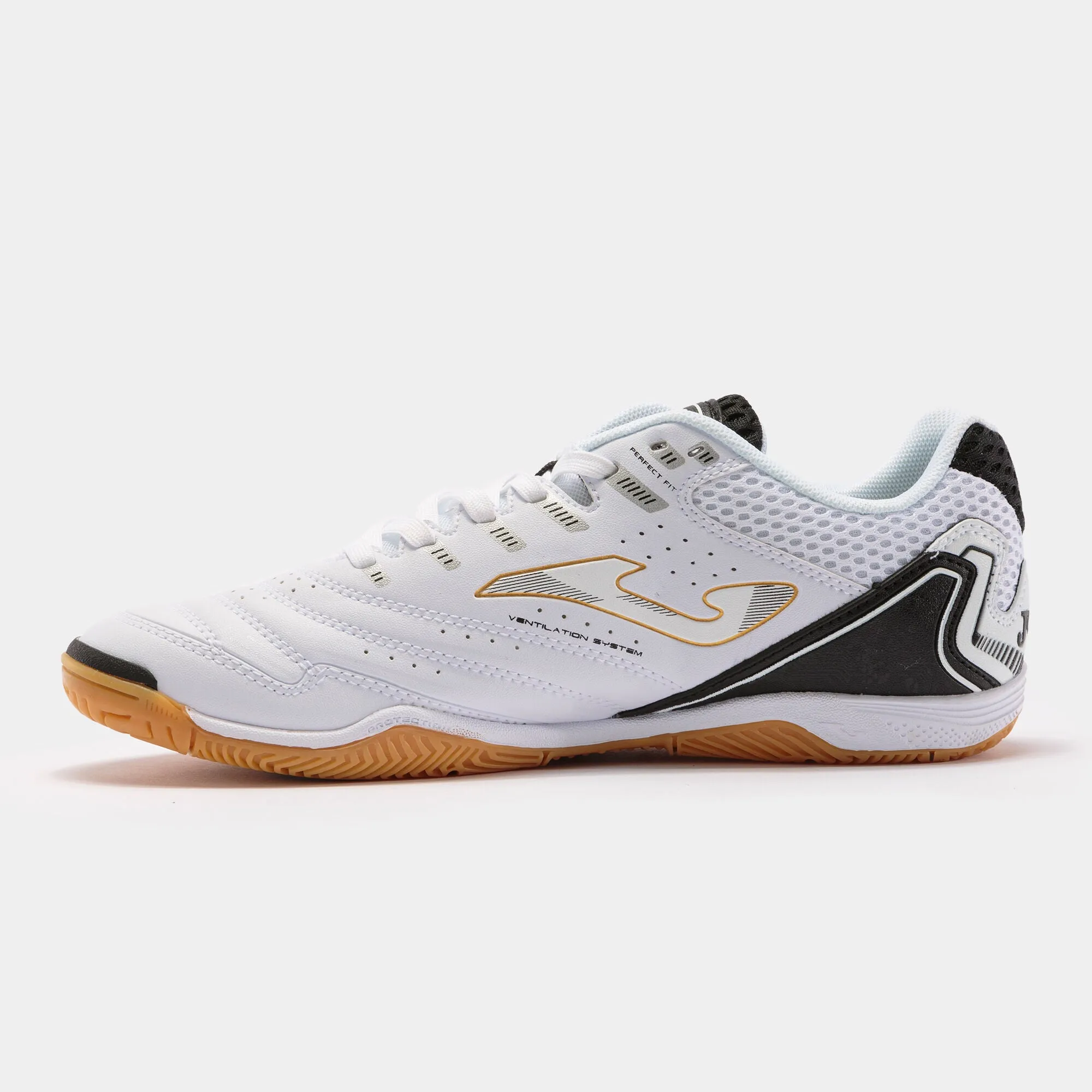 Joma Maxima 2102 Indoor Shoes MAXW2102IN WHITE/BLACK/GOLD