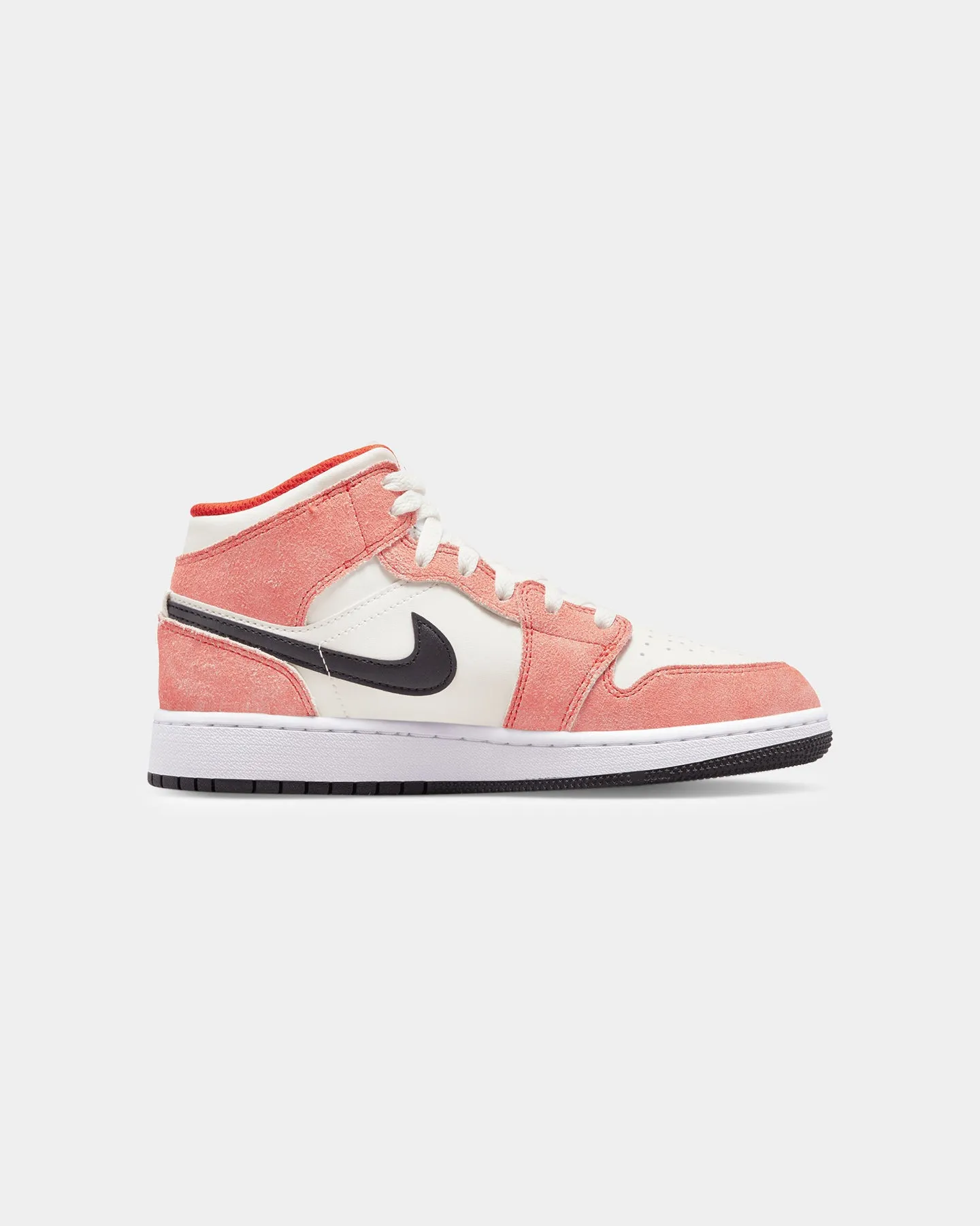 Jordan Kids' Air Jordan 1 Mid SE "Orange Suede" Team Orange/Black