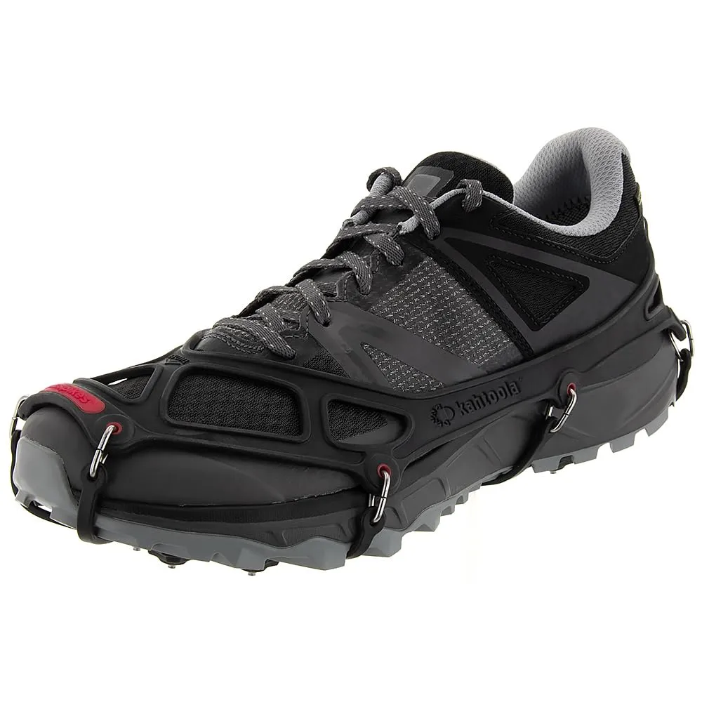 Kahtoola EXOspikes Footwear Traction for Winter Hiking & Running in Snow, Ice & Rocky Terrain - Black - Medium