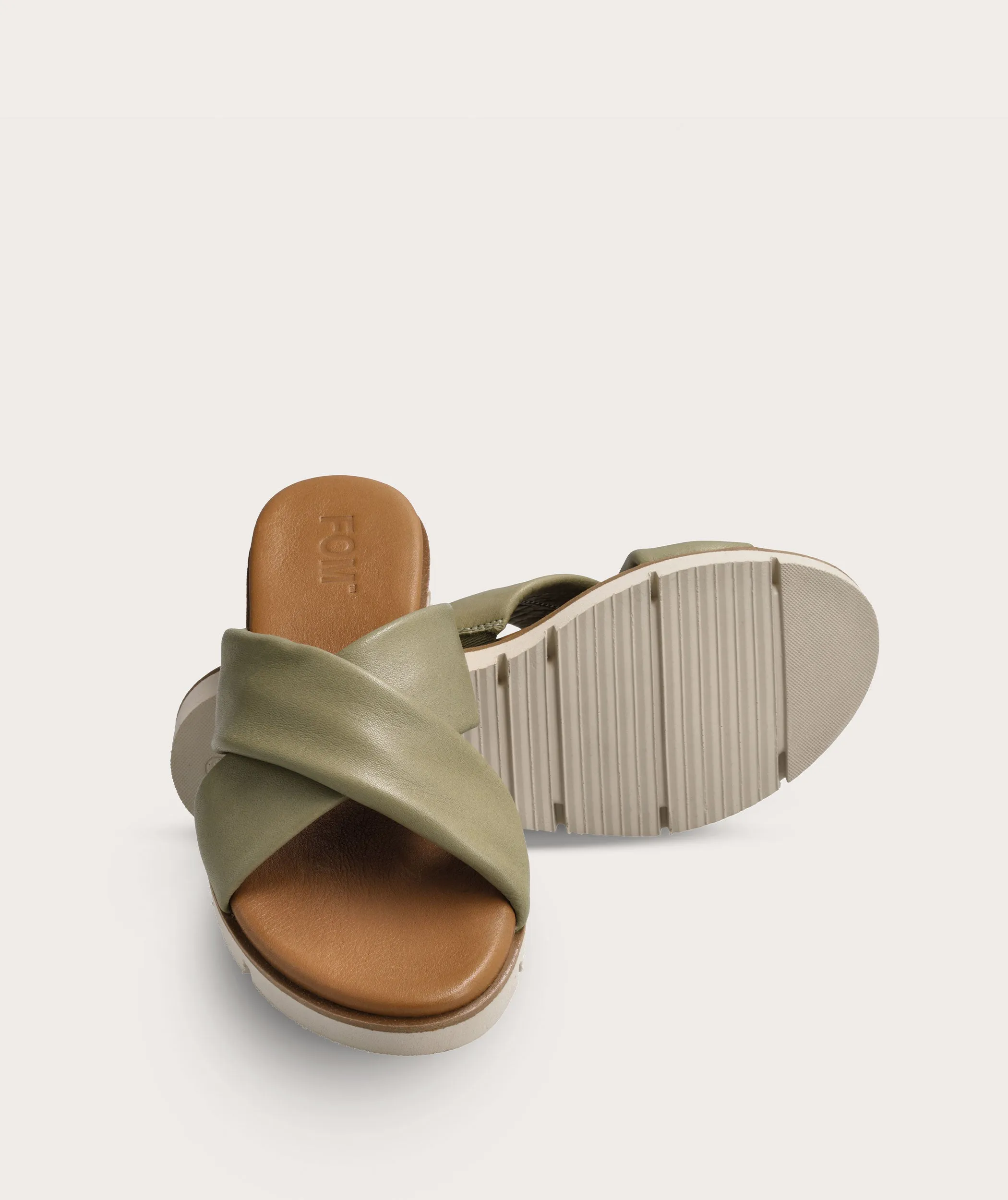 Ladies Crossover Sandal - Desert Sage