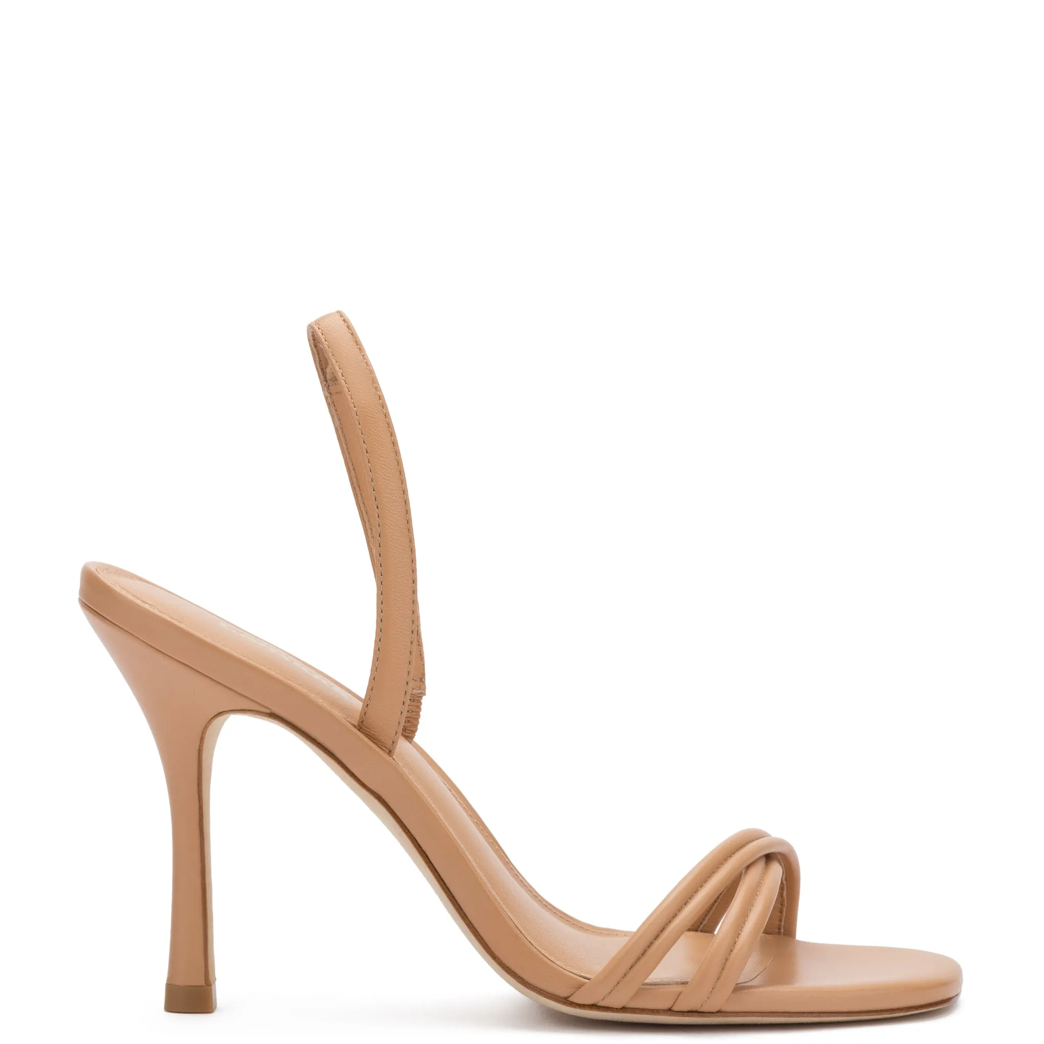 Larroude Annie Sandal In Tan Leather