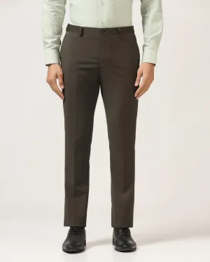 Luxe Slim Comfort B-95 Formal Olive Solid Trouser - Triumph