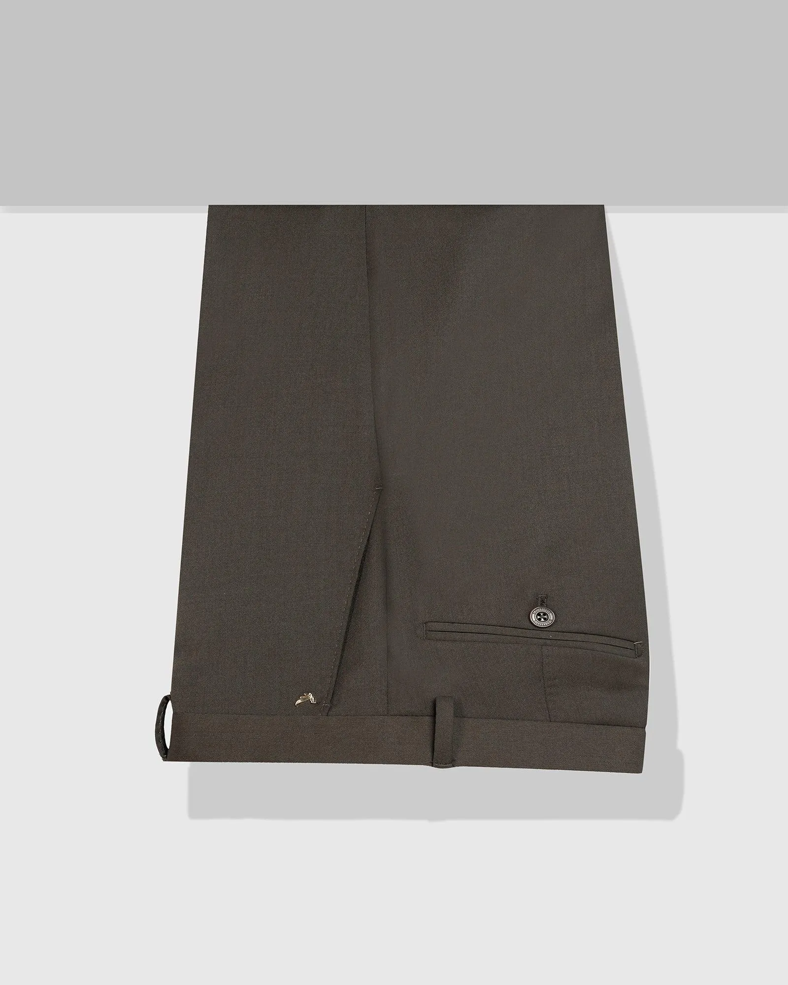 Luxe Slim Comfort B-95 Formal Olive Solid Trouser - Triumph