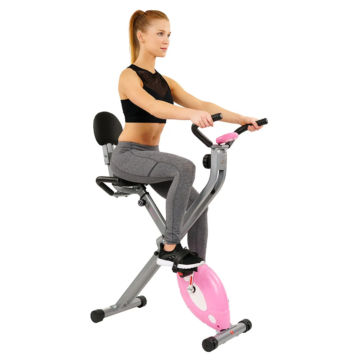 Magnetic Folding Recumbent Bike Exercise Bike, 220lb Capacity