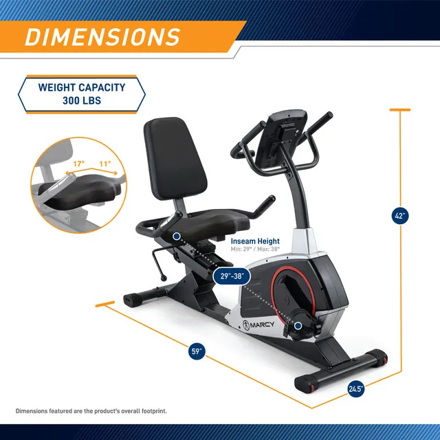 Marcy Regenerating Magnetic Recumbent Bike ME-706