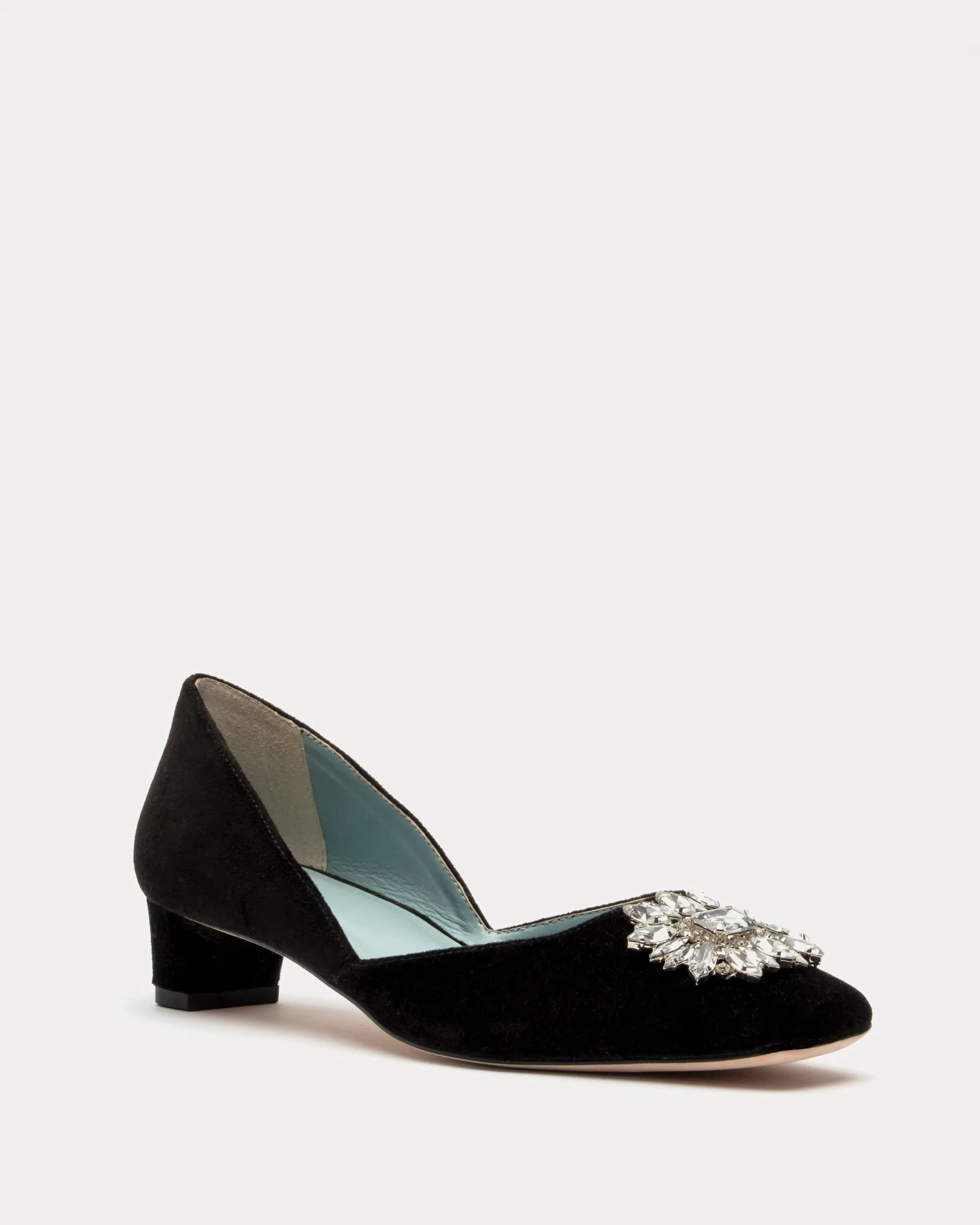 McCall Mini Block Heel Velvet Black