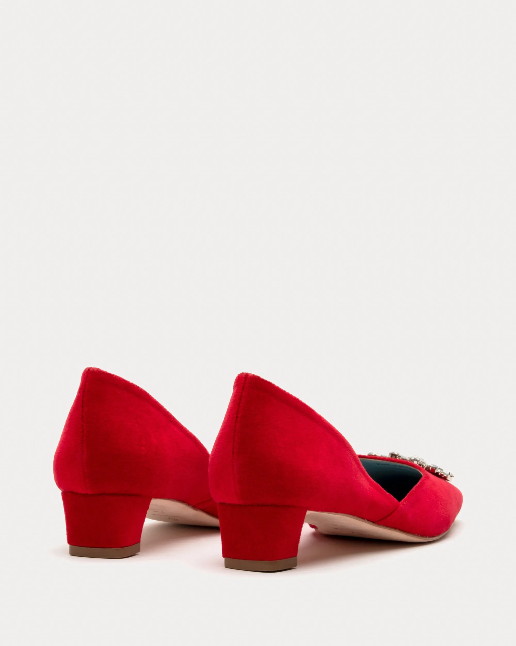 McCall Mini Block Heel Velvet Red