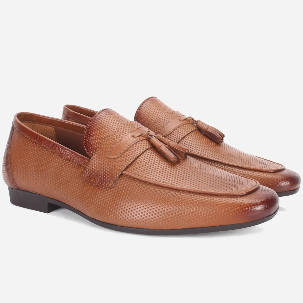 Men "ASTON" Leather Slide In Loafers Shoes