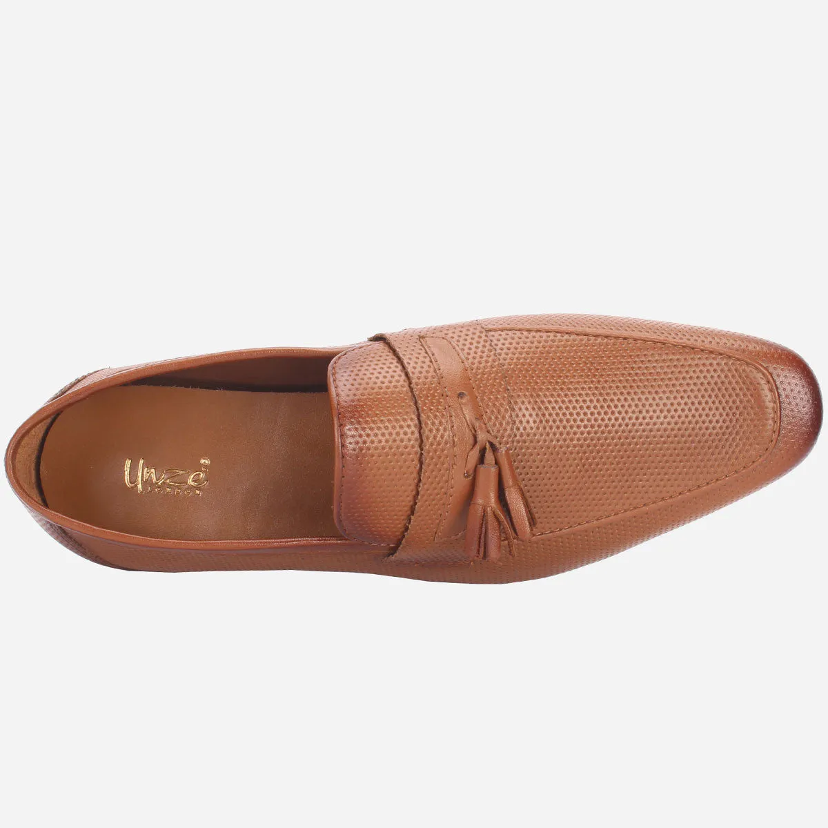 Men "ASTON" Leather Slide In Loafers Shoes