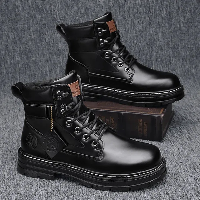 Men's Rugged Winter Leather Boots