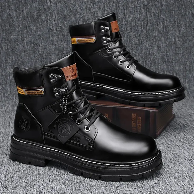 Men's Rugged Winter Leather Boots