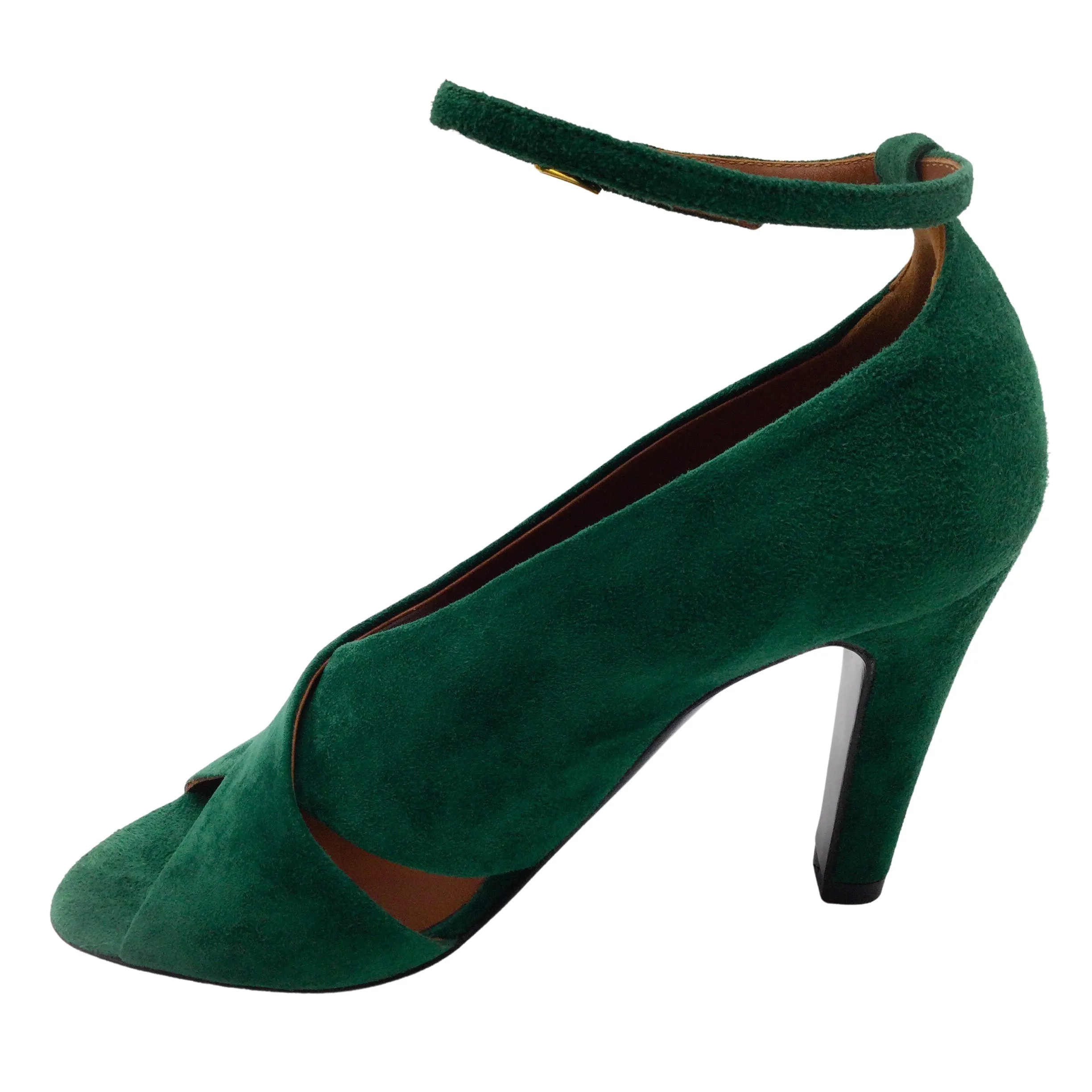 Michel Vivien Green Mayfair Cross Strap Open Toe Sandals