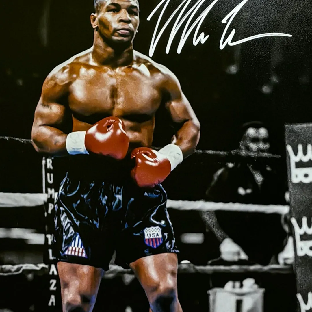 Mike Tyson Hand Signed & Framed 16x20 Boxing Photo