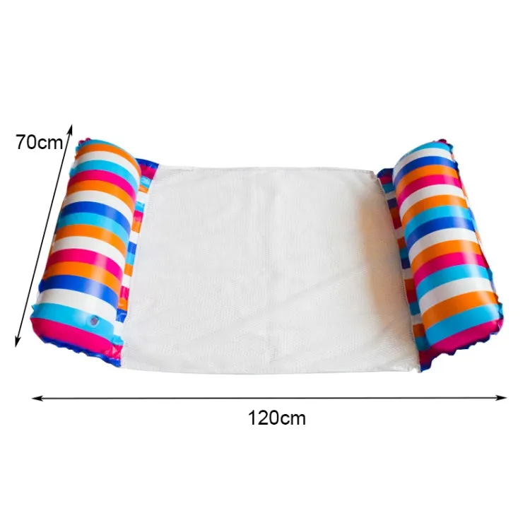 MT-2204008 Color Vertical Stripe PVC Inflatable Floating Bed(120 x 70cm)