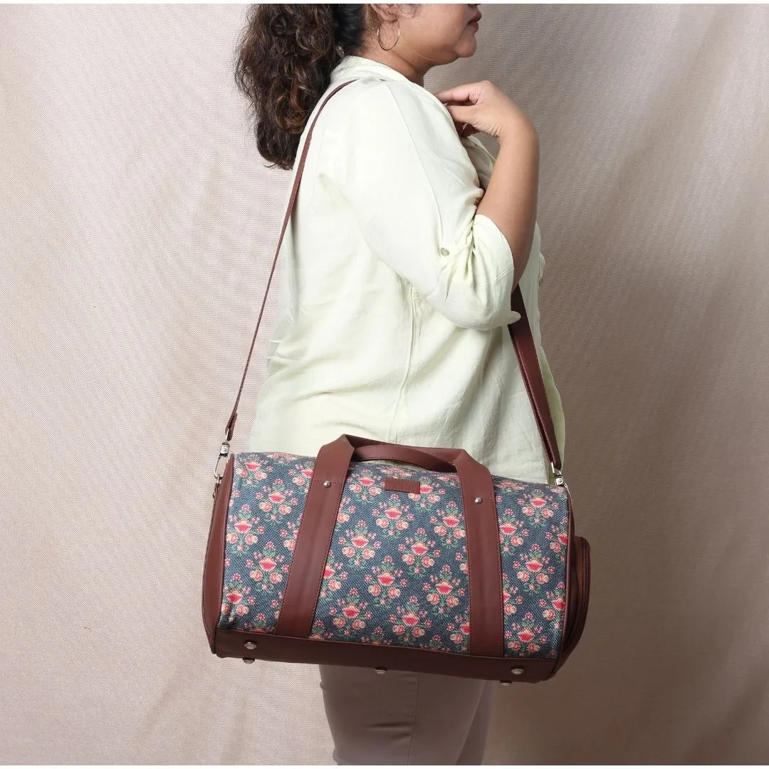 Mughal Garden Print Medium Duffel Bag