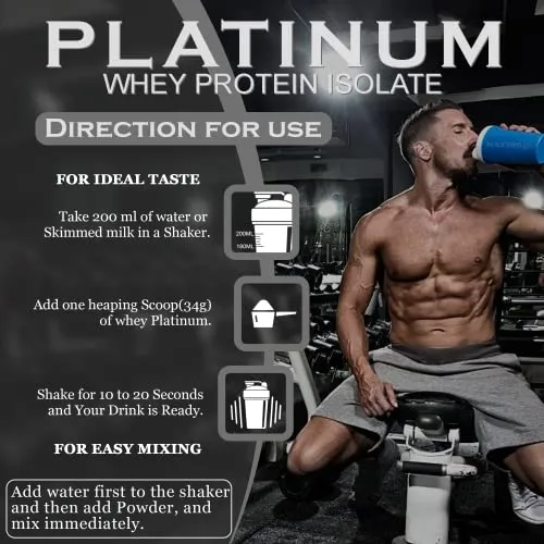 NAKPRO Platinum Whey Protein Isolate | 28g Protein, 6.36g BCAA | Easy Mixing, Low Carbs, Easy Digesting Whey Protein Supplement Powder (1 Kg, Chocolate)