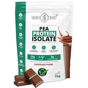 Nature's Island Plant Protein Powder | Canadian Pea Protein Isolate | Vegan | 25g Protein/Serving | Easy to Digest | All Essential Amino Acids | No Sugar | No Preservatives | Chocolate Flavour - 1kg