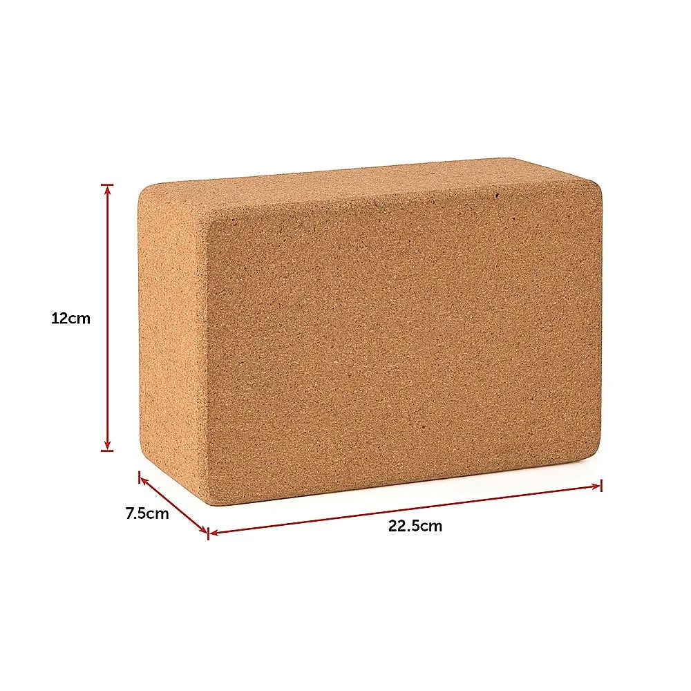 Non-Slip Organic Cork Yoga Blocks 2-Pack, Eco-Friendly