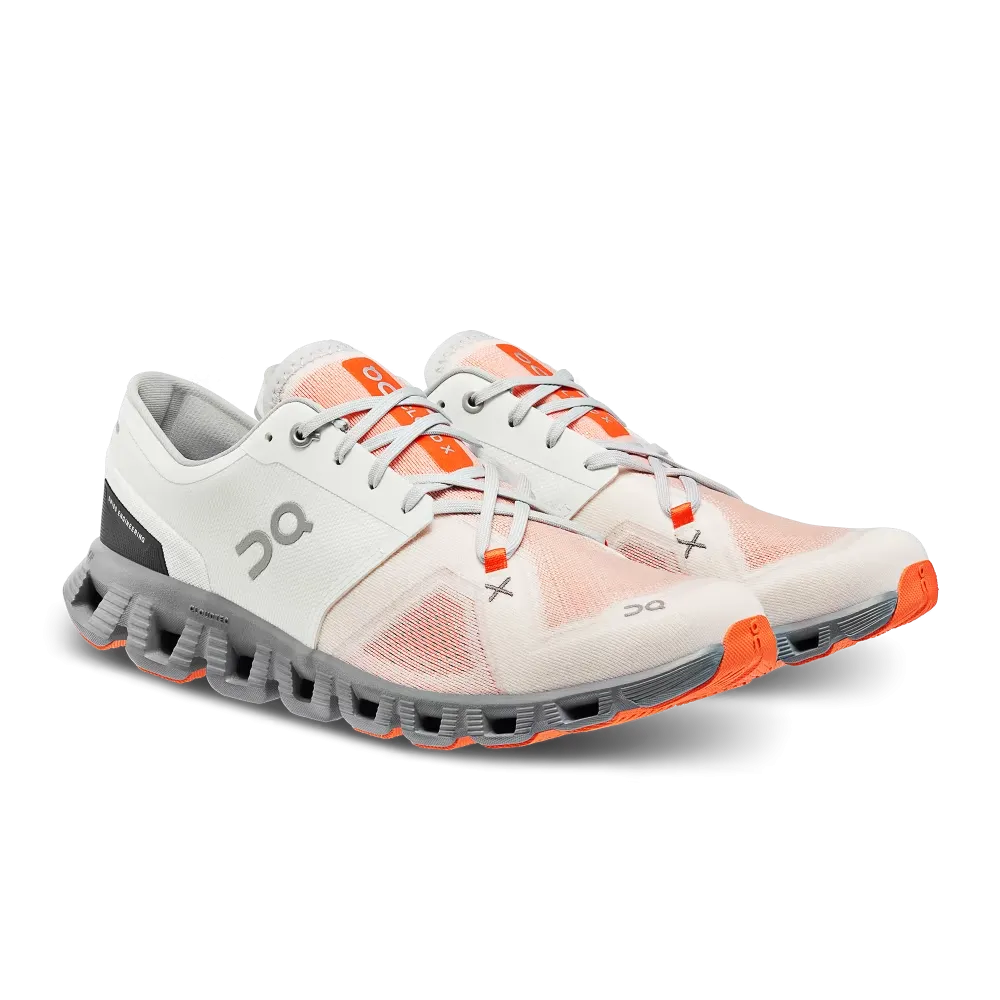 On Running Men's Cloud X 3 Shoes - Ivory / Alloy