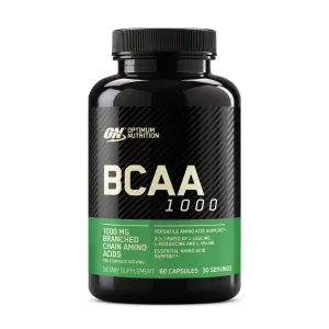 Optimum Nutrition (ON) BCAA Branched Chain Amino Acids 1000 mg - 60 Capsules