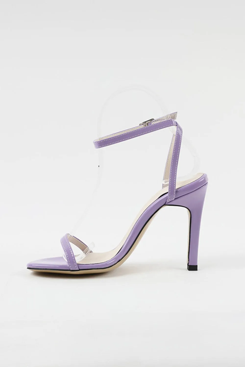 Outdoor Peep Toe Stiletto Heel Shoes With Buckle Ankle Strap