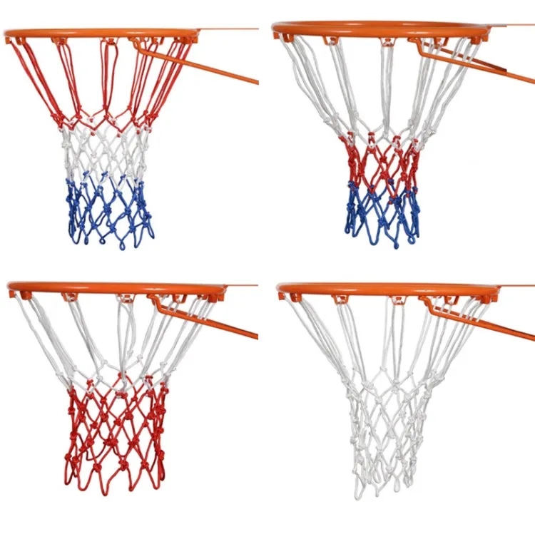 Outdoor Round Rope Basketball Net, Colour: 5.0mm Heavy Polyester(White)