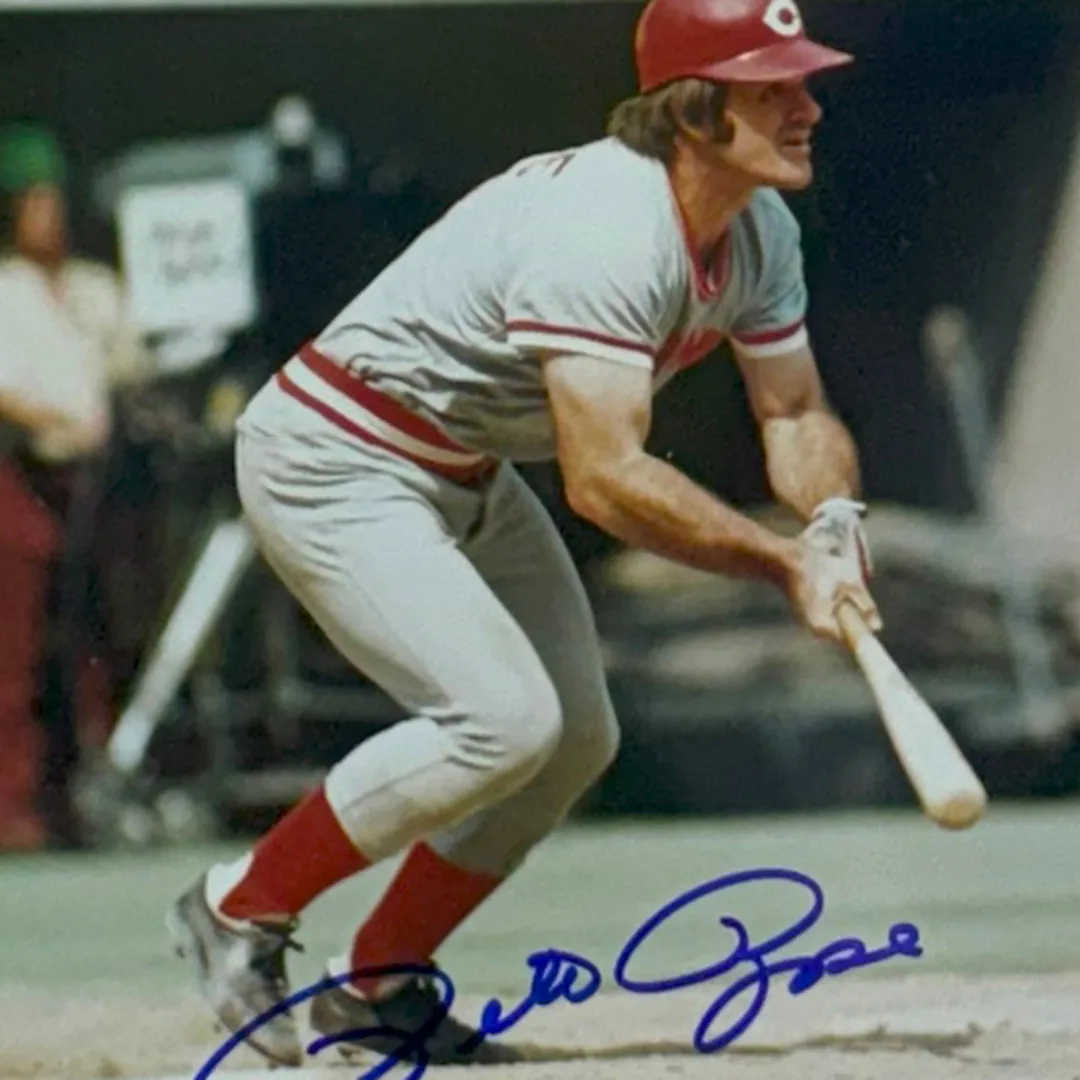 Pete Rose Hand Signed & Framed 8x10 Photo